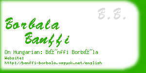 borbala banffi business card